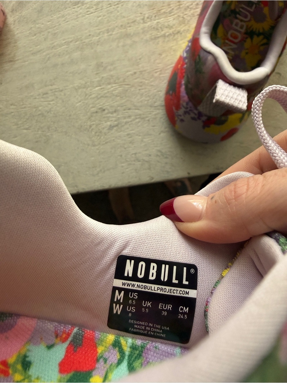 NOBULL Lavender Floral Sneakers - Picture 5 of 5
